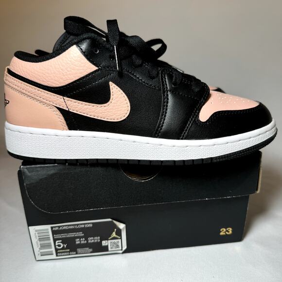 Size 5 - Nike Air Jordan 1 Low GS Crimson Tint Shoes 2021 Shoes - Picture 1 of 9